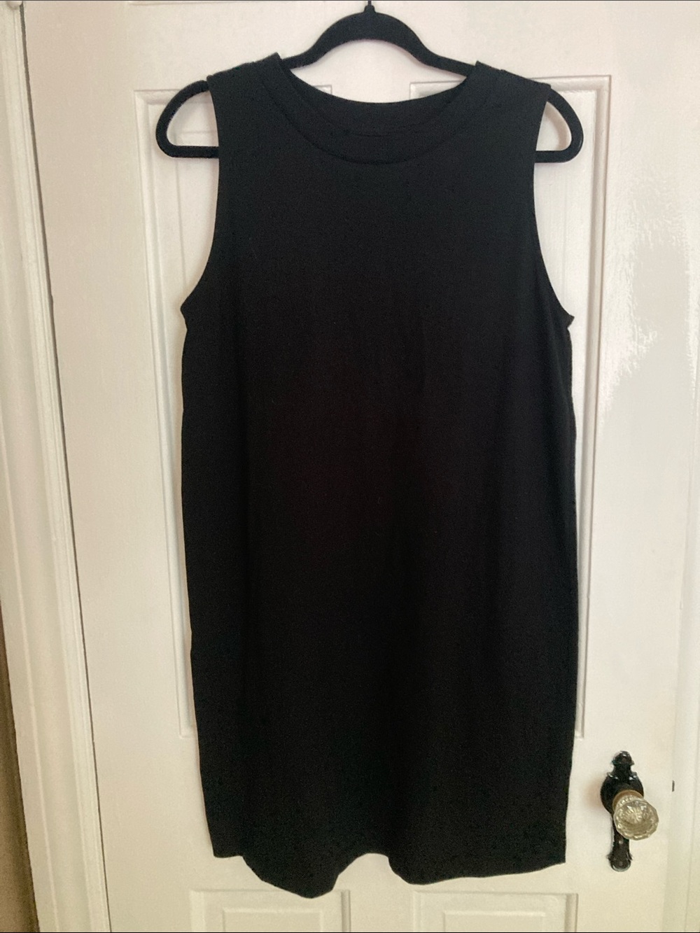A New Day Classic Sleeveless Black Shift Dress